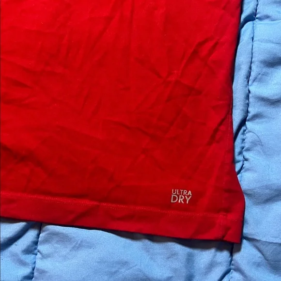 Lacoste Men's Red Tee with Blue Logo - Picture 4 of 4
